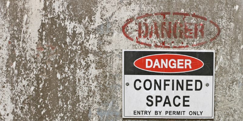 permit required confined space warning sign